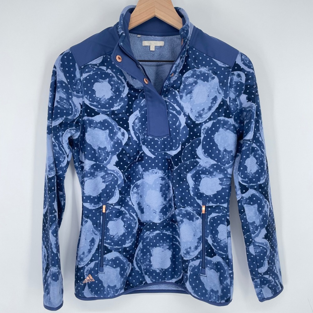 Adidas Climawarm Half Zip Tech Fleece‎ Golf Jacket Athleisure Blue Women'sXS